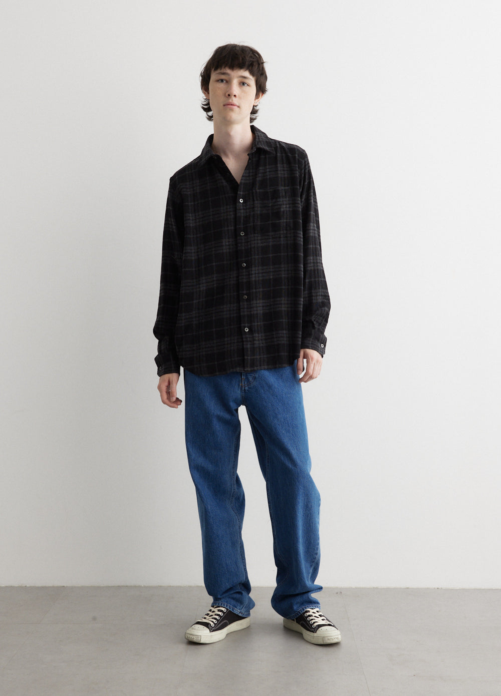 Algot Relaxed Wool Check Shirt for Men - Soft Plaid Flannel Button Down Shirt - Casual Winter Layering & Outdoor Activities