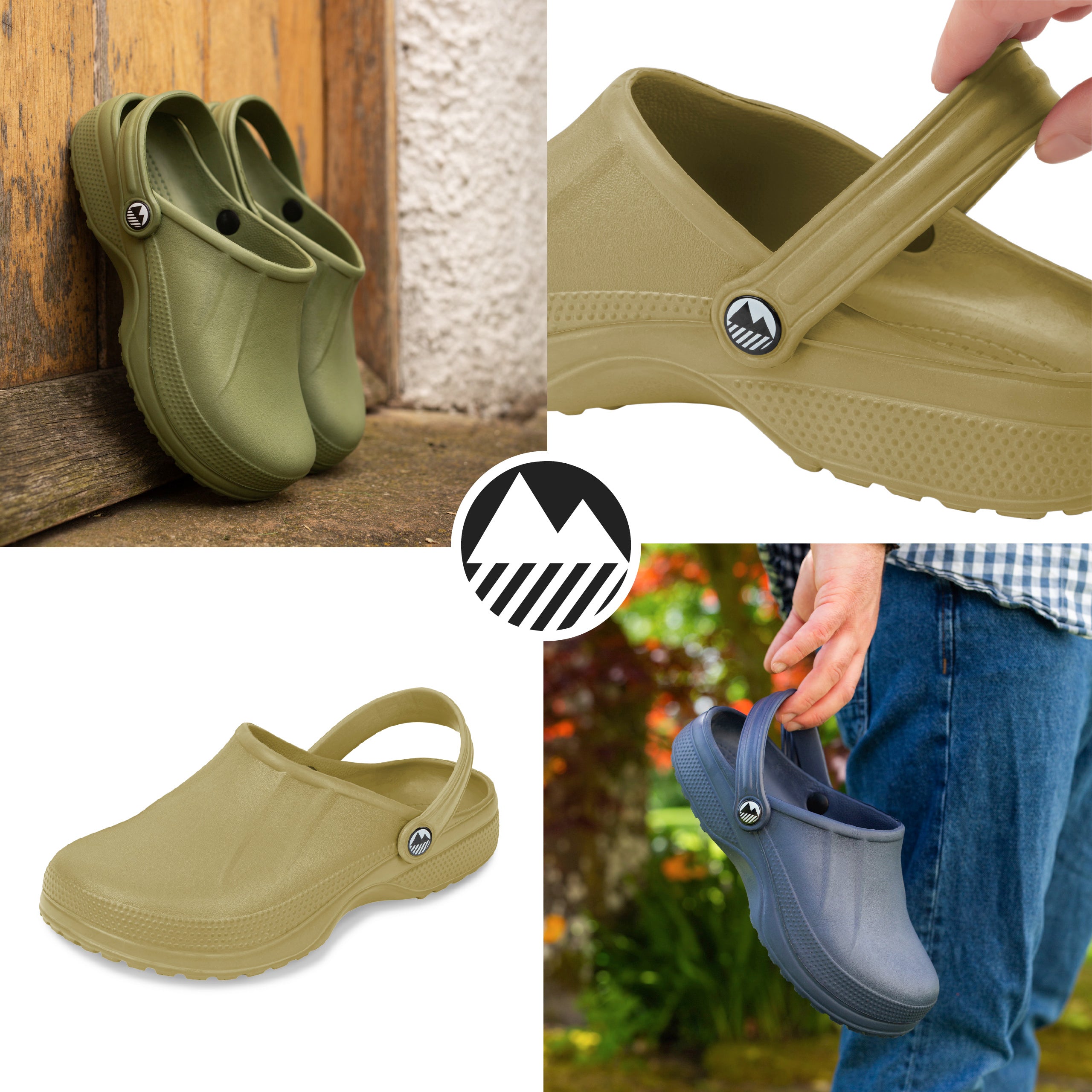 Men's Allonby Classic Garden Clogs - Wide Fit Comfortable Slip-On Shoes for Outdoor Work, Gardening & Beach Use