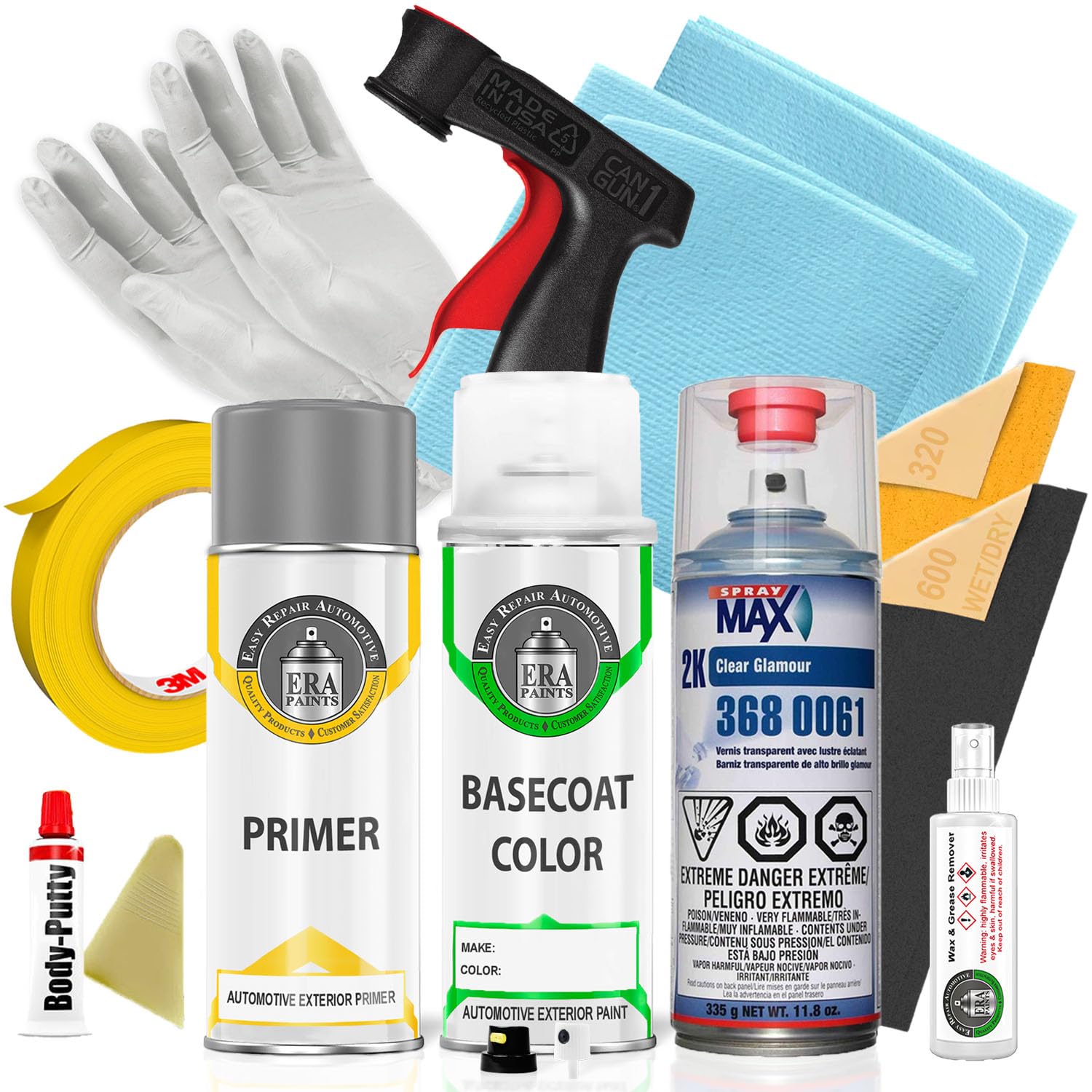 ERA Paints HER/HFB/254/602/705/753 - British Racing Green Exact Match Automotive Spray Paint for JAGUAR - Professional Kit with 2K 3680061 Clearcoat | Perfect for Car Restoration, Touch-Ups & Custom Projects