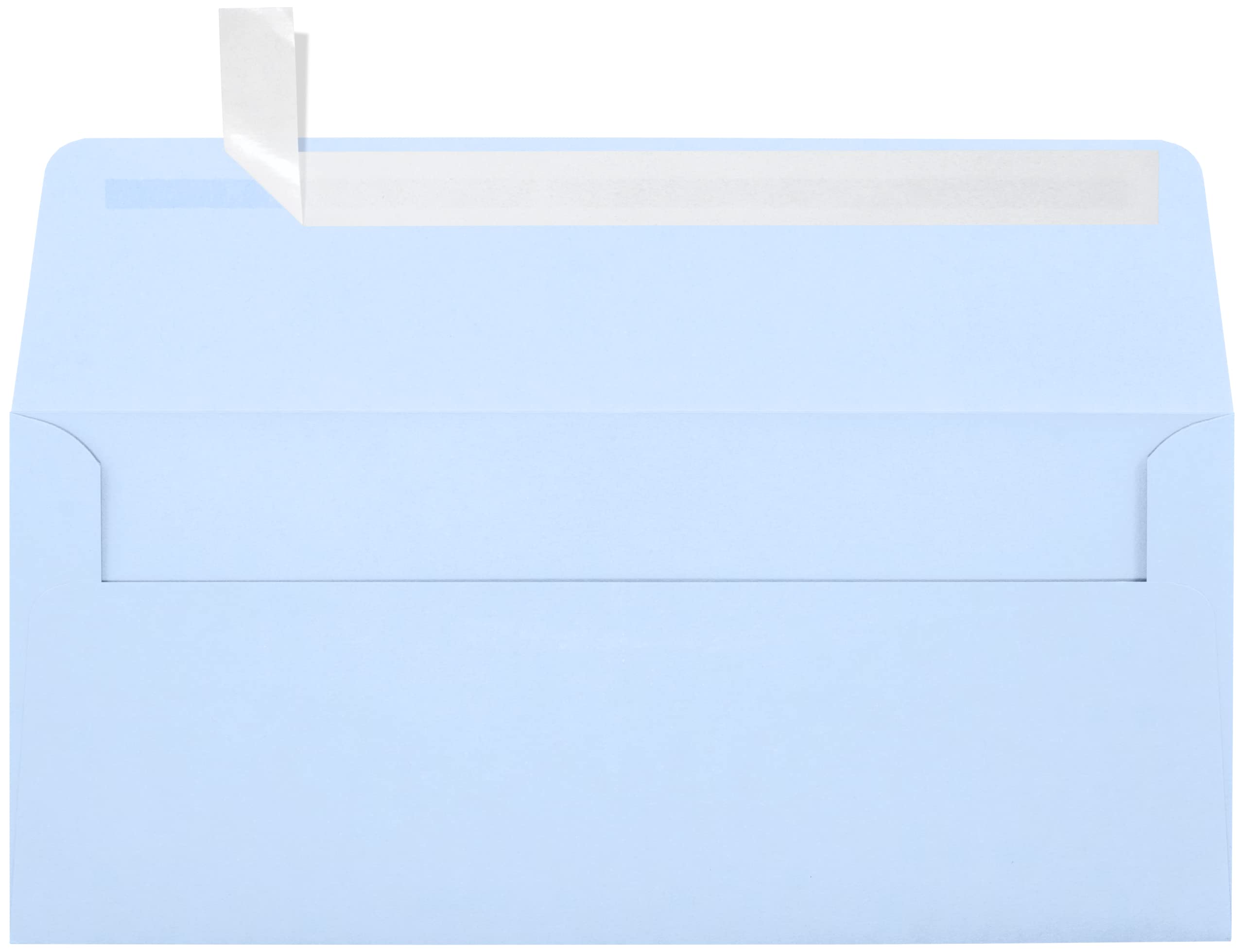 1000 Pack #10 Square Flap Peel & Seal Envelopes 4 1/8 x 9 1/2 Inches - Light Blue Mailing Envelopes for Business, Invitations, Wedding Cards & Office Documents