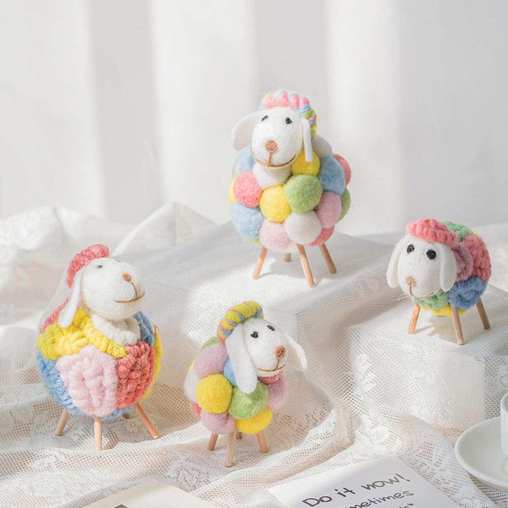 Adorable Felt Sheep Plush Hanging Decor - Cute Lamb Figurine for Christmas, Easter & Holiday Party Decorations (6 x 6 x 11cm) - Perfect for Nursery, Baby Shower & Seasonal Home Décor