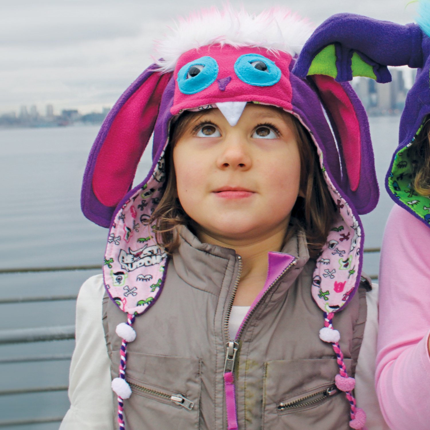 Bianca Bunny Fleece Monster Hat - Cute Animal Ears Winter Beanie for Women & Kids - Perfect for Halloween, Cosplay, and Cold Weather Outfits