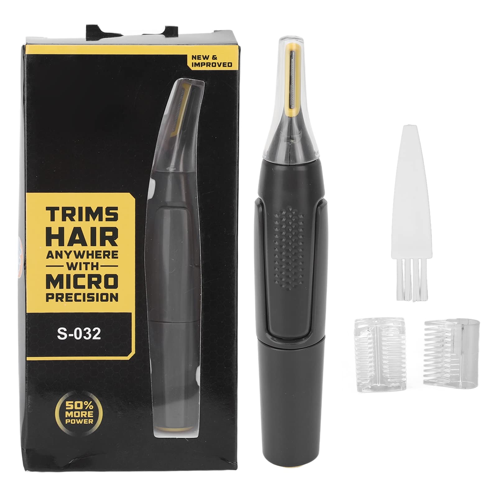 Men's Electric Trimmer with Detachable Washable Cutter & Double Blades - Low Noise Rechargeable Shaver for Beard, Body & Hair Removal - Perfect for Travel, Home & Gym Use