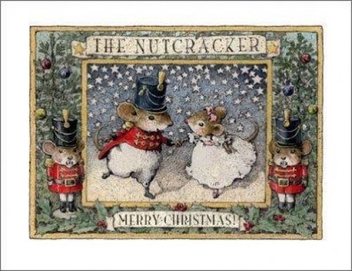 Wee Forest Folk Nutcracker Note Cards - Set of 6 Holiday Greeting Cards for Christmas, Festive Season & Winter Celebrations