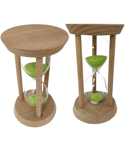 Green Hourglass Timer Wood