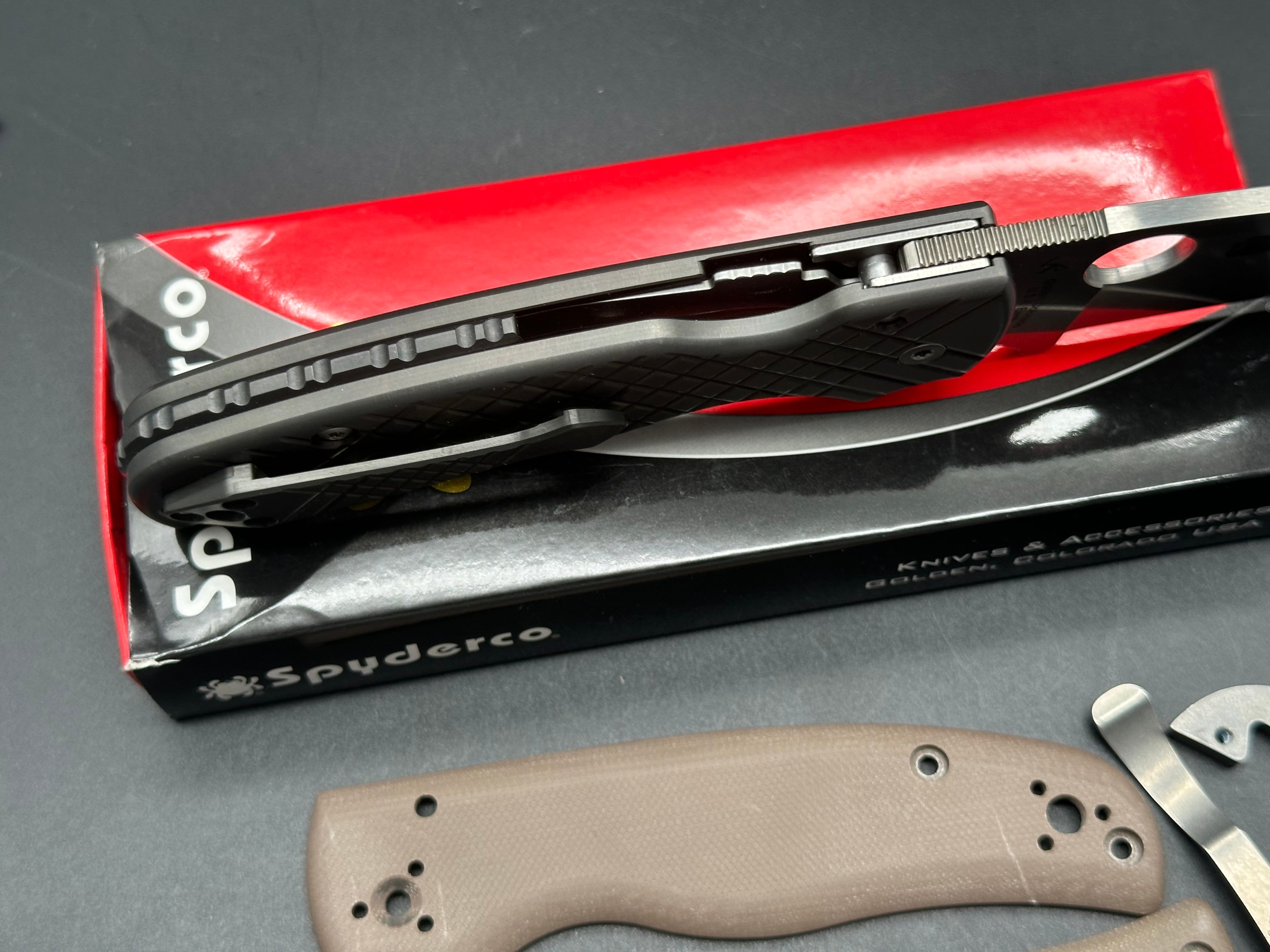 Spyderco Shaman Folding Knife - S15V Steel Blade with Meton Boss Zirconium Scales, Backspacer & Clip | EDC, Outdoor Survival, Tactical Use