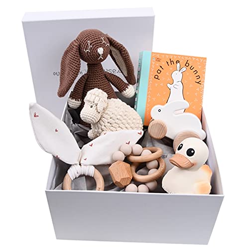 Eco-Friendly Organic Baby Toys Gift Set - Fair Trade Learning Toys in Sturdy Keepsake Box | Perfect for Newborns, Birthdays & Sustainable Parenting Gifts