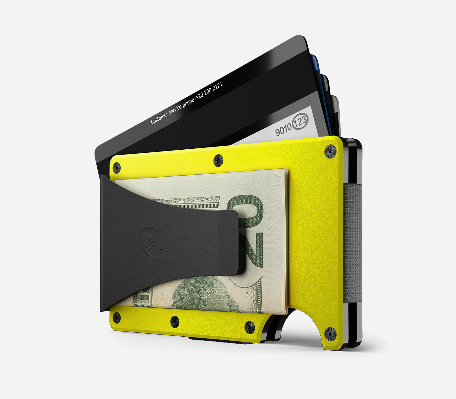 Ridge Wallet - Slim Minimalist RFID Blocking Front Pocket Wallet for Men - Hyper Lime - Perfect for Everyday Carry, Travel & Gifting