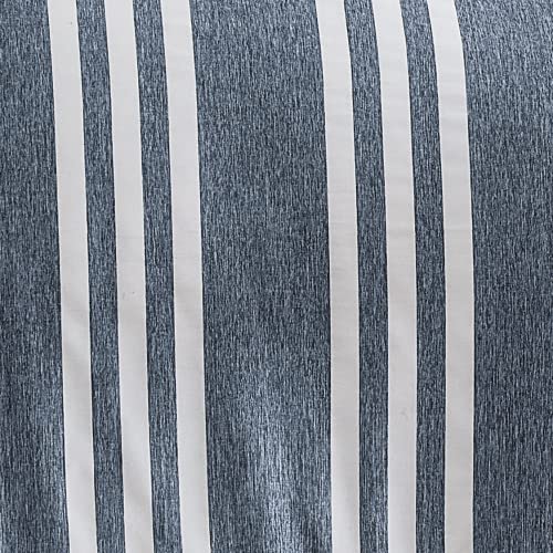 29 - Stripe - Heathered Midnight Blue (No Comforter)