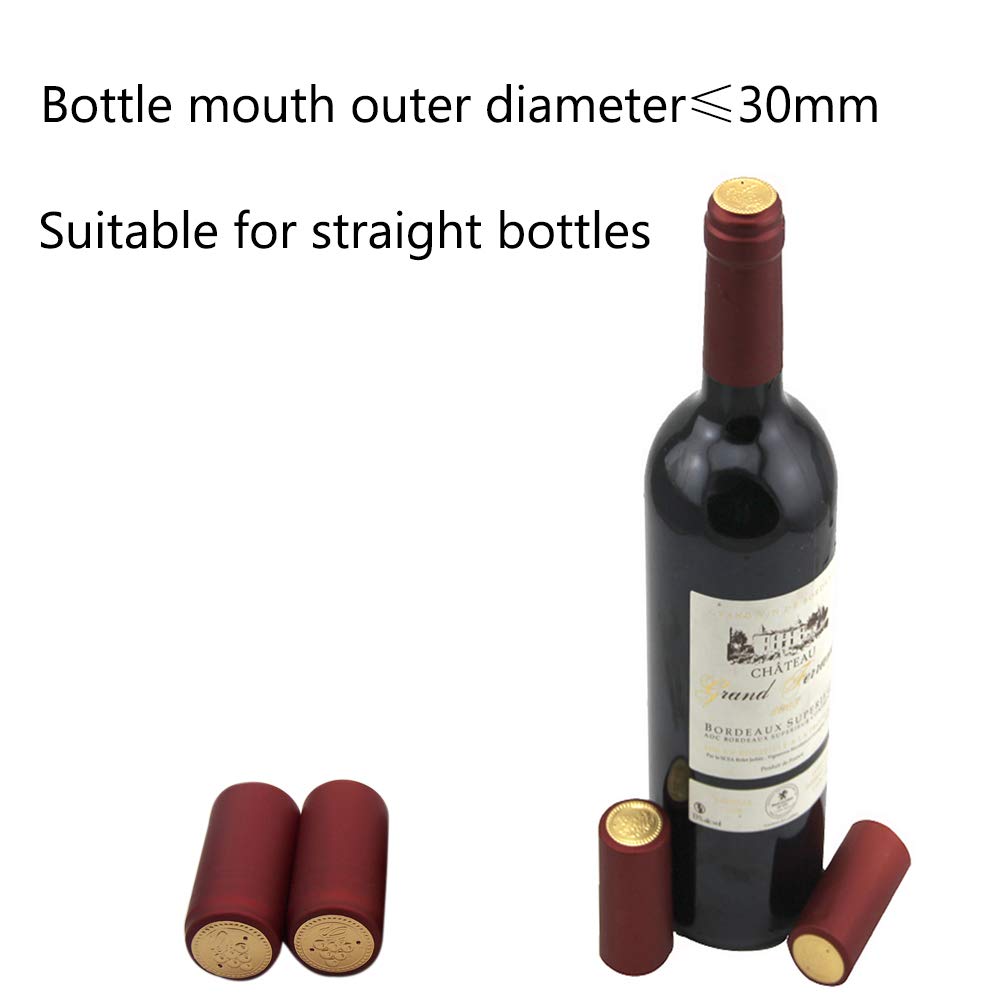 100 Pcs Heat Shrink Wine Bottle Caps - Matte Surface Oriental Red Capsules for Home Brewing & Professional Winemaking | Perfect for DIY Wine Making, Bottle Sealing & Gift Packaging