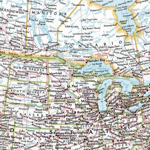 National Geographic North America Political Wall Map - 22 x 28 Inches - Laminated - Perfect for Classrooms, Home Offices & Geography Enthusiasts