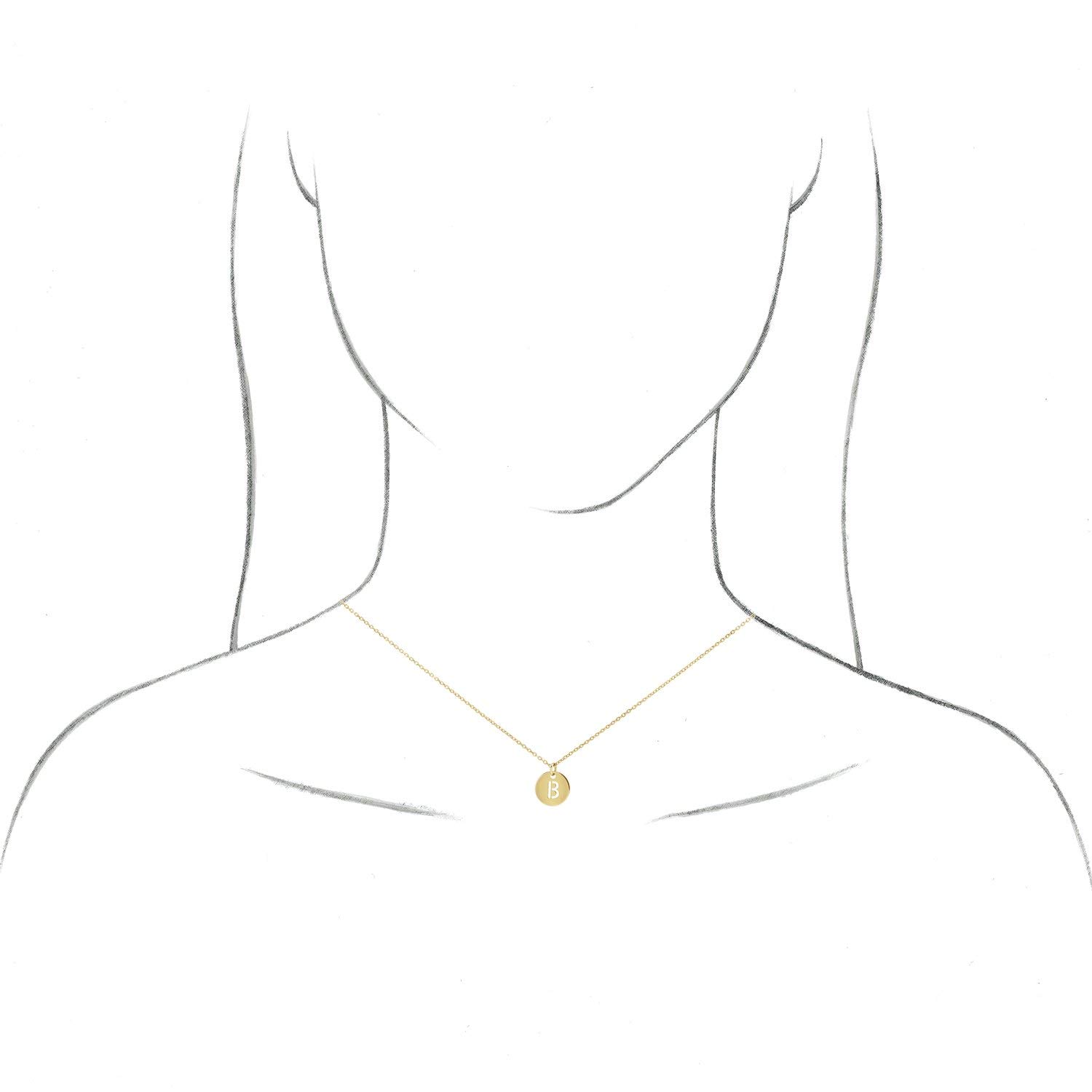 14K Yellow Gold Initial 