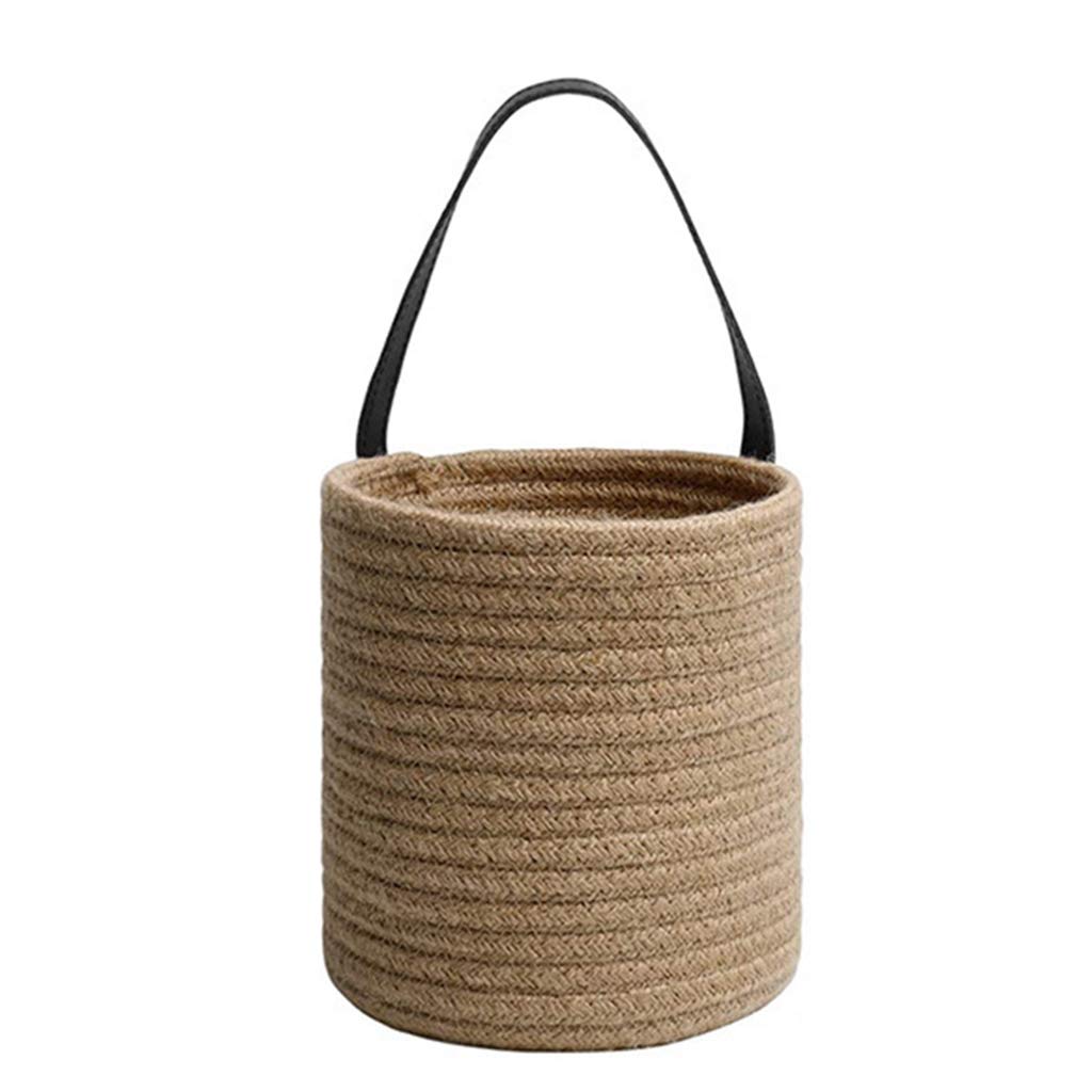 Handmade Rattan Hanging Basket - Decorative Flower Pot Planter & Laundry Storage Organizer for Home, Garden, Patio, and Indoor Decor