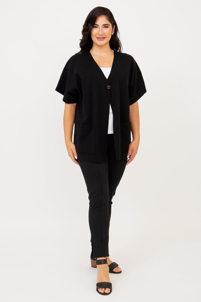 Josie Women's Black Cotton Sweater - Soft & Comfortable Pullover for Casual Wear, Office & Fall Outfits
