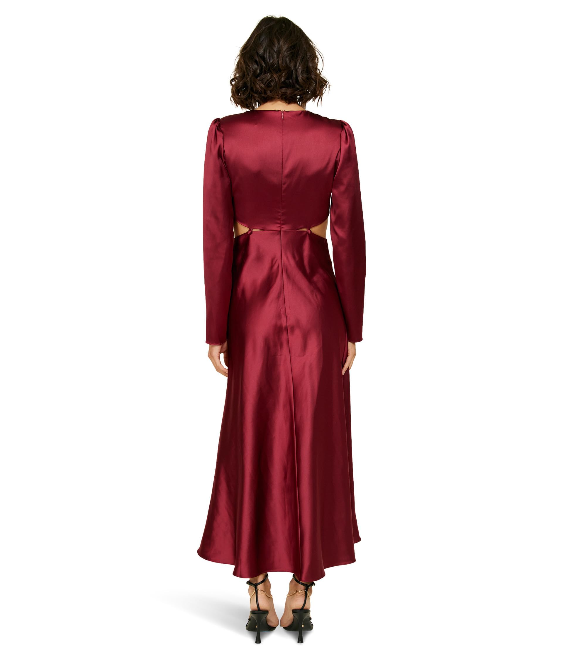 Mira Long Sleeve Dress - Line and Dot Pattern Women's Casual Dress for Work, Date Night & Fall Outfits | Comfortable Stretchy Fabric for Everyday Wear