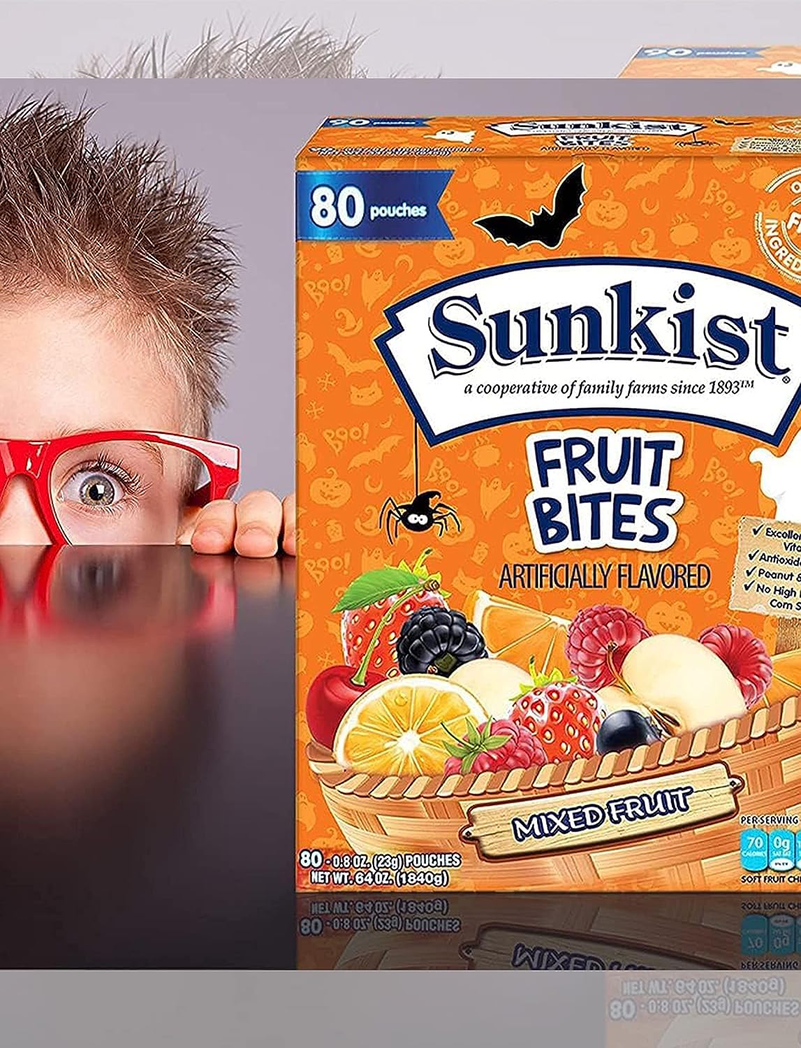 Halloween Fruit Snacks - Mixed Variety Bulk Pack (80 Count, 0.8 oz Single Serve Pouches) | Healthy Treats for Office, School, Parties & Gifts | Perfect for Halloween Baskets, Classroom Rewards & Care Packages