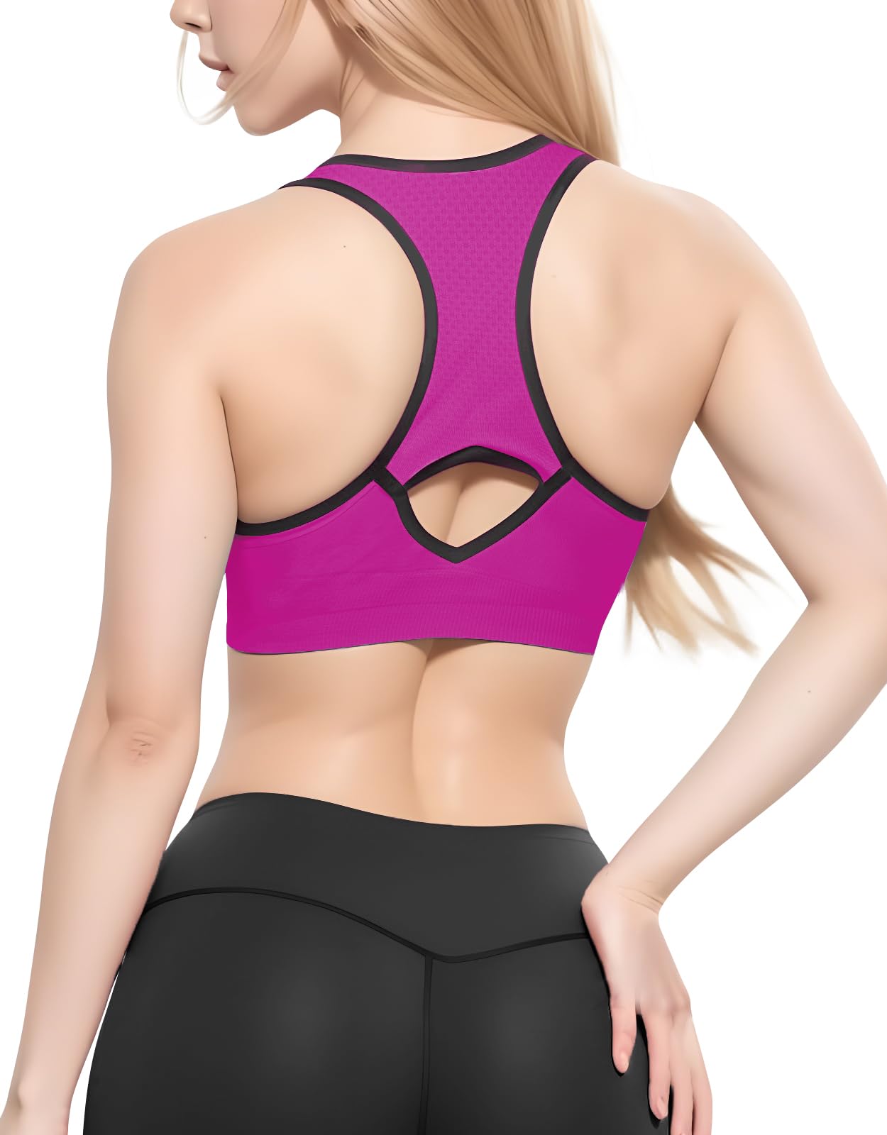 Women's Seamless Padded Racerback Sports Bras - Breathable Workout Tops for Yoga, Gym, Running & Fitness | Perfect for High-Impact Activities & Active Lifestyles
