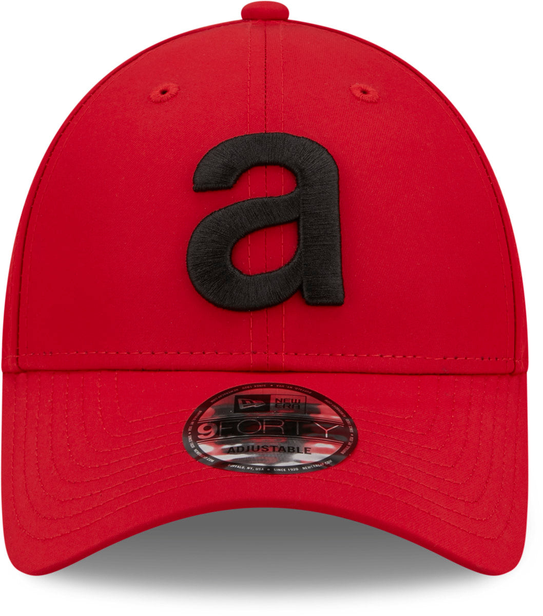 Aprilia Racing New Era 9Forty Tiger Undervisor Scarlet Cap - Stylish Baseball Hat for Men & Women - Perfect for Motorcycle Riders, Racing Fans, and Streetwear Fashion
