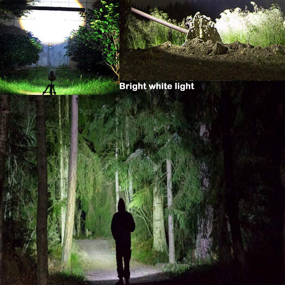 5-Pack Multicolor LED Flashlights Set - Red, Blue, Green, 395nm UV & White Light for Camping, Emergency, Hunting & Outdoor Adventures