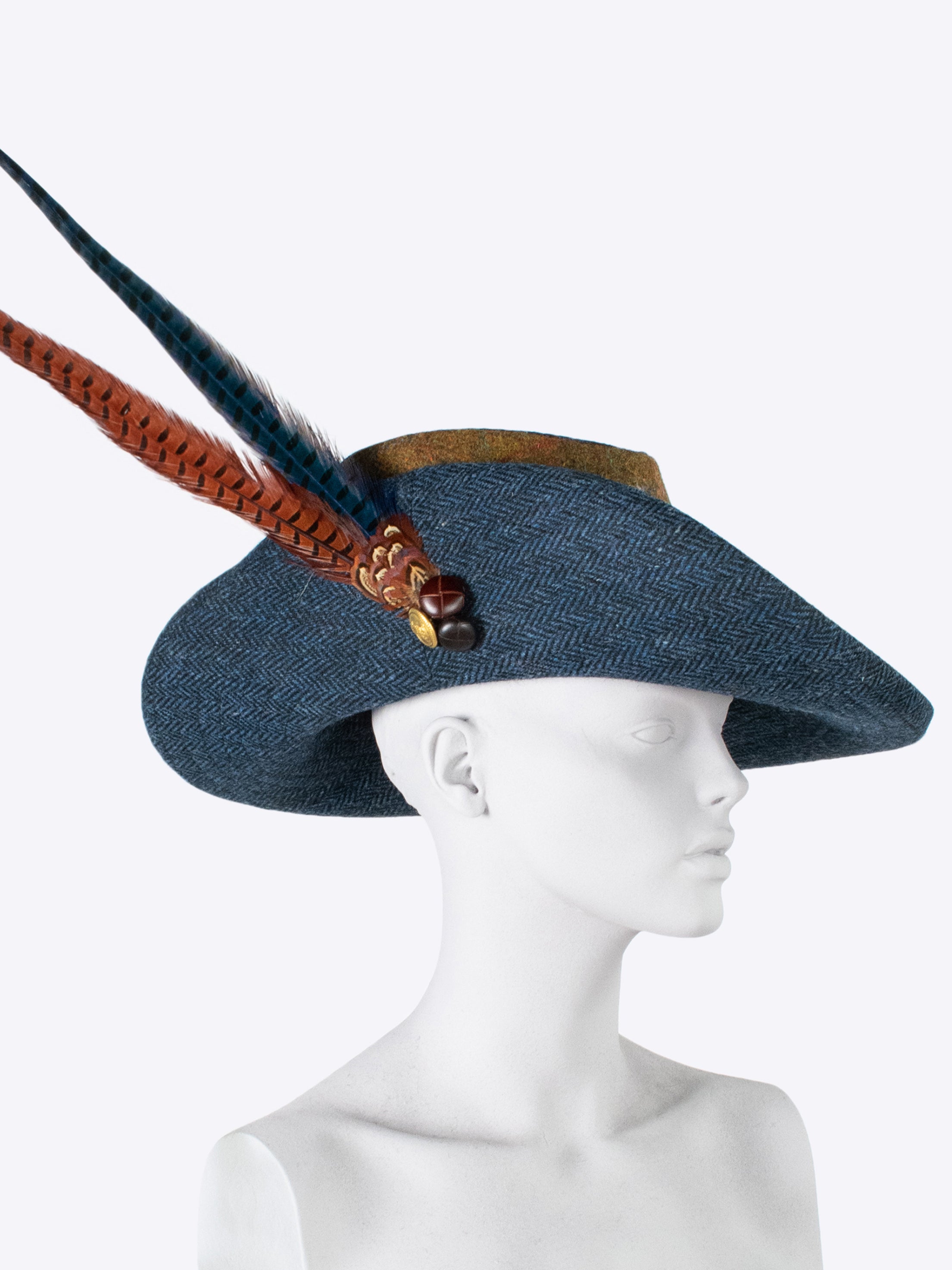 Water Resistant Wide Brim Sun Hat for Women - UPF 50+ UV Protection, Rust & Navy Blue - Perfect for Beach, Gardening, and Outdoor Activities