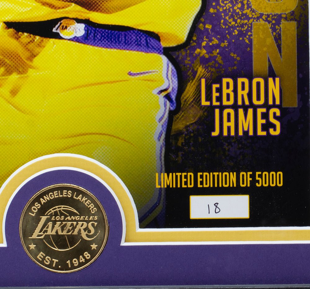 LeBron James Framed 8x10 Limited Edition L.A. Lakers Photo - Highland Mint Certified - Perfect for Lakers Fans, Sports Memorabilia Collectors & Man Cave Decor