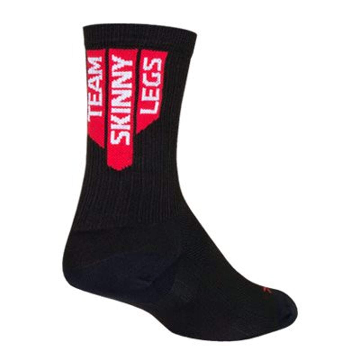 SGX 6in Team Skinny Legs Red Performance Cycling & Running Socks - Moisture Wicking, Breathable Athletic Socks for Men & Women (Large/X-Large) - Ideal for Marathon Training, Bike Rides & Gym Workouts