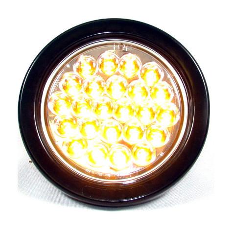 Fortpro 4 Round LED Light Bar with 24 Amber LEDs - Durable Off-Road Lighting for Trucks, Jeeps & ATVs - Perfect for Night Driving, Fog & Hazard Conditions