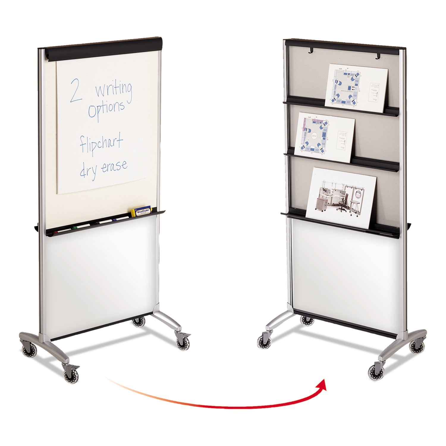 QRT500TE - Quartet® 3-in-1 Total Erase® Easel, Whiteboard & Display Board with Room Divider Function | 33