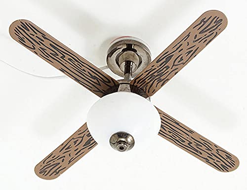 Miniature Dollhouse Ceiling Fan with Light - Handcrafted Mini Fan for Dollhouse Decor, DIY Projects & Model Displays - Perfect for Dollhouse Lighting, Miniature Room Setup & Crafting Scenes