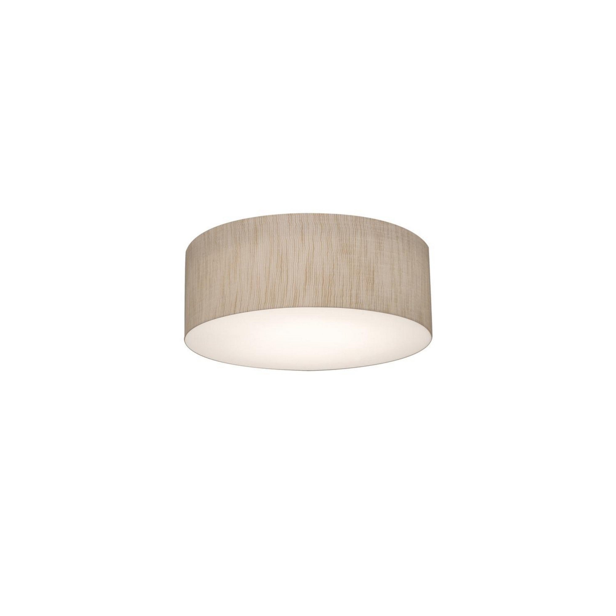 Anton 12 Inch 2-Light Flush Mount Ceiling Light - Natural Jute Finish for Bedroom, Living Room & Hallway Lighting