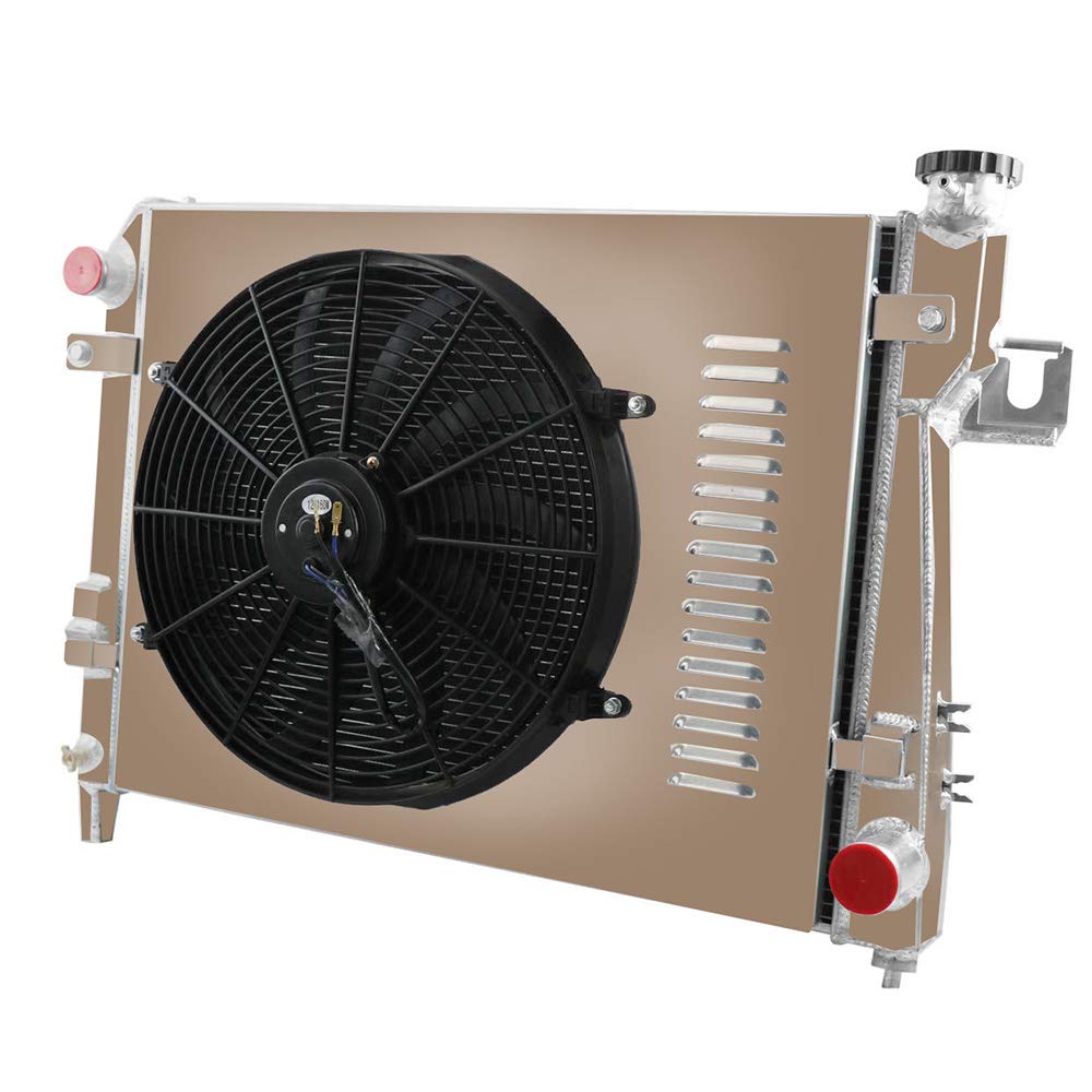 AlloyWorks 3-Row Aluminum Radiator Fan Shroud for 2003-2009 Dodge Ram 1500 2500 3500 - Replacement Part CH3010281 CH3010301 52028830 52028830AE 52028830AF | Heavy Duty Cooling for Towing & Off-Road Use