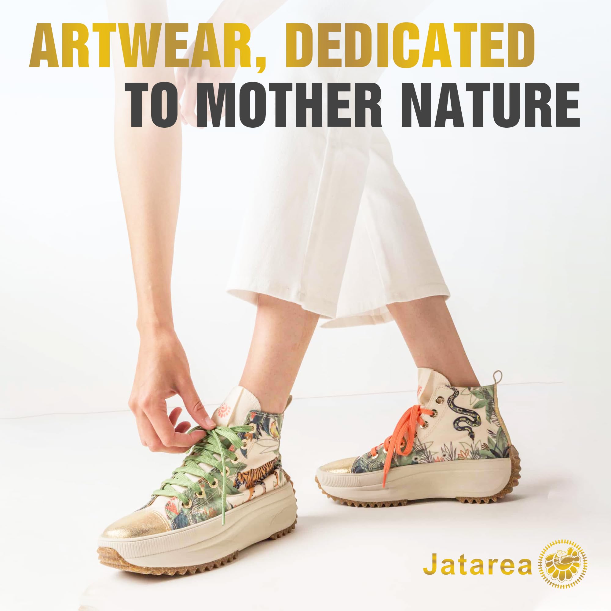 JATAREA Women's Fashion Sneakers - Genuine Leather Casual Shoes with Comfortable Cushioned Insole, TPR Rubber & Ethylene Vinyl Sole | Stylish Lightweight Walking Shoes for Travel, Work & Everyday Wear