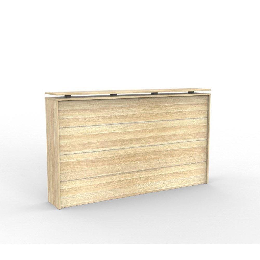 Modern Reception Desk for Office Lobby - Cubit Straight Front Counter with Durable Surface - Perfect for Corporate, Hotel, and Clinic Waiting Areas