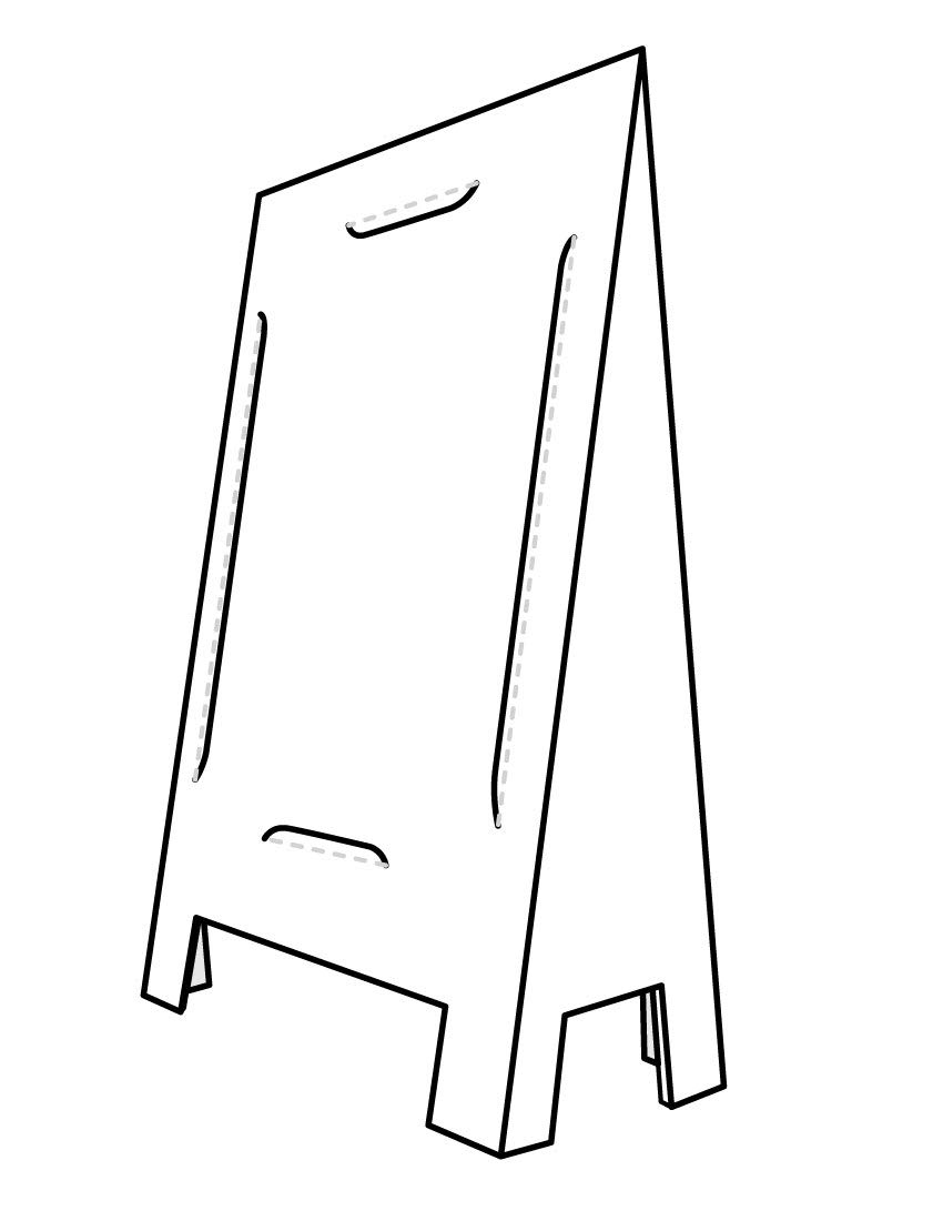 10 Pack A-Frame Sign Stands - Disposable Cardboard CoraSign for Sidewalk Advertising, Store Promotions & Event Displays