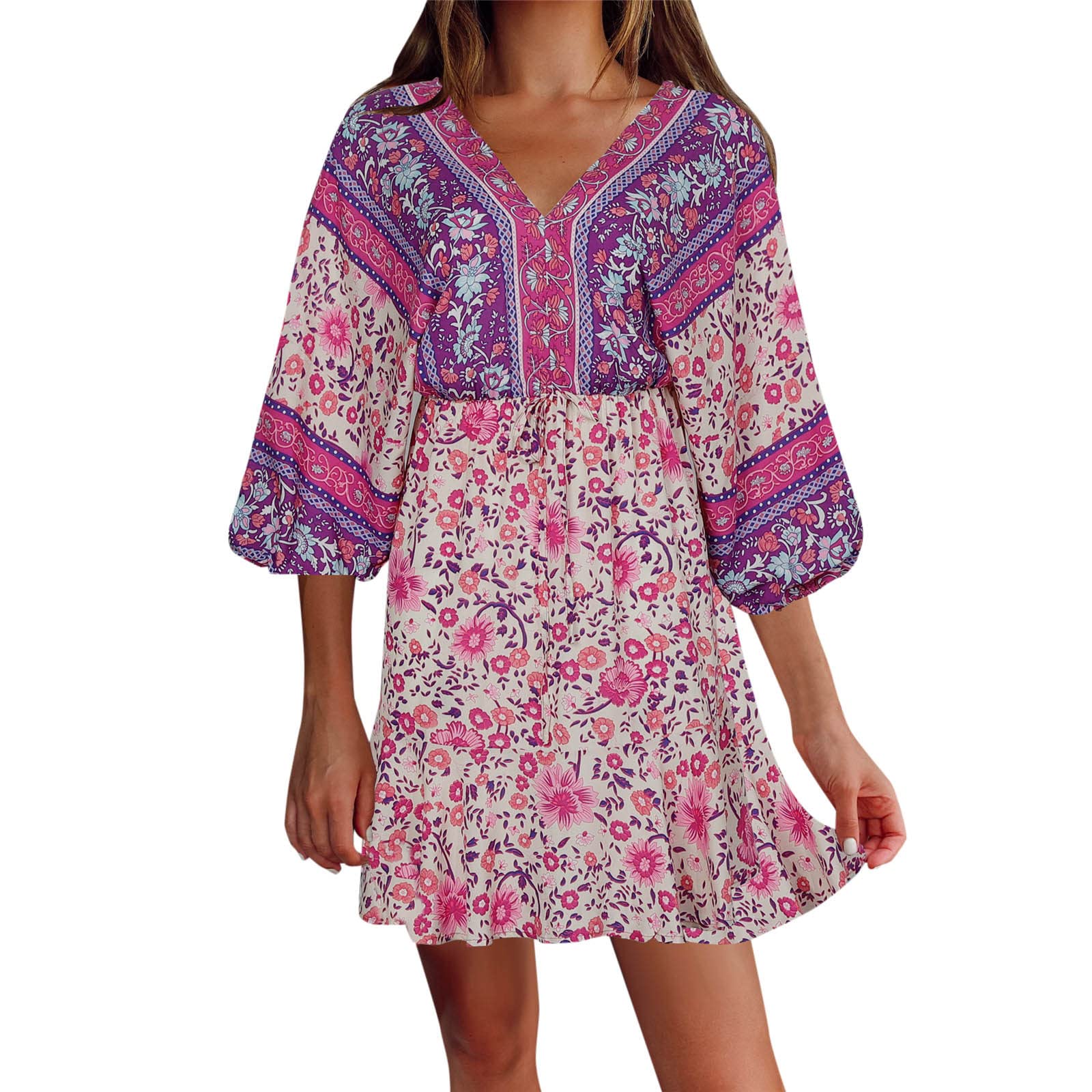 Women's Summer Dresses - Floral Sundress & Cocktail Party Dress for Beach, Vacation & Outdoor Events | Lightweight & Breathable