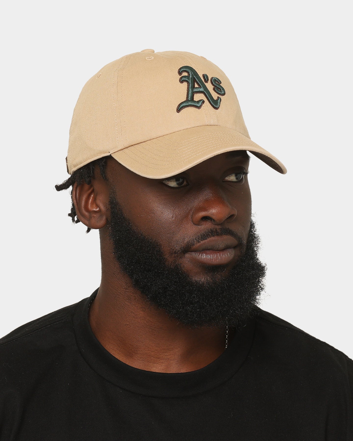47 Brand Oakland Athletics 'Croc Hunter' Snapback Hat - Khaki/Dark Green Adjustable Baseball Cap for Men & Women - Perfect for Sports Fans, Outdoor Activities and Casual Wear