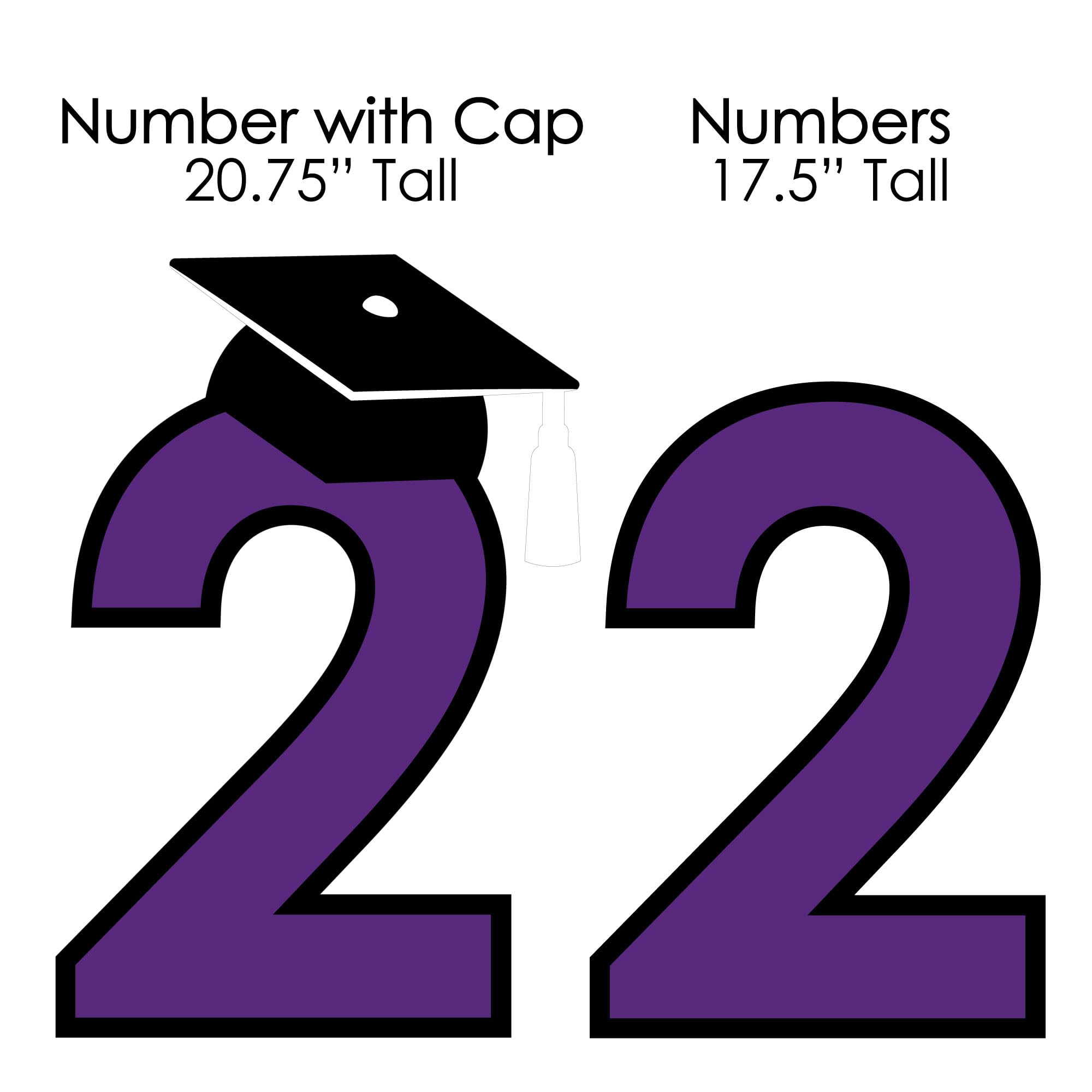 Big Dot of Happiness Purple 2025 Graduation Party Yard Signs - Durable Outdoor Lawn Decorations for High School & College Graduates - Perfect for Backyard Celebrations, Photo Backdrops & Commencement Decor