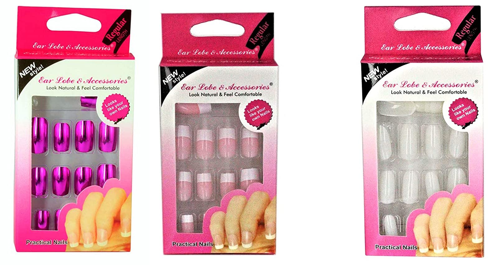 Ear Lobe & Nail Accessories Combo Set - Stylish Jewelry for Piercings and Manicures | Perfect for Parties, Gifts, and Everyday Wear