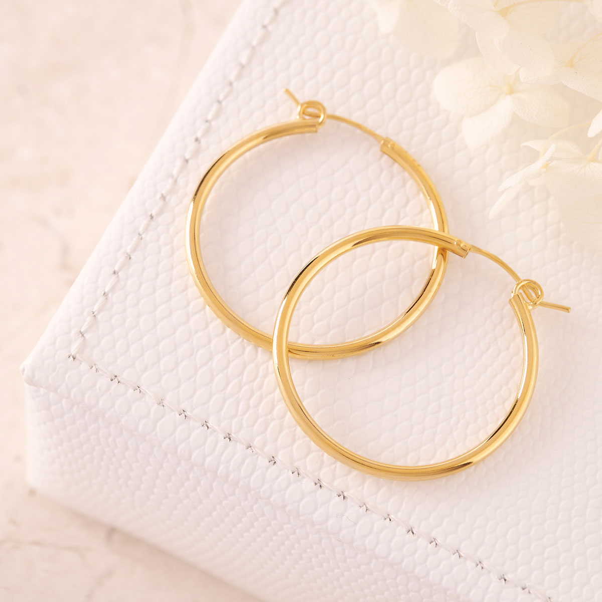 Medium Hoop Earrings for Sleeping - Hypoallergenic & Comfortable Sleep Earrings for Women - Perfect for Nighttime, Travel & Everyday Wear