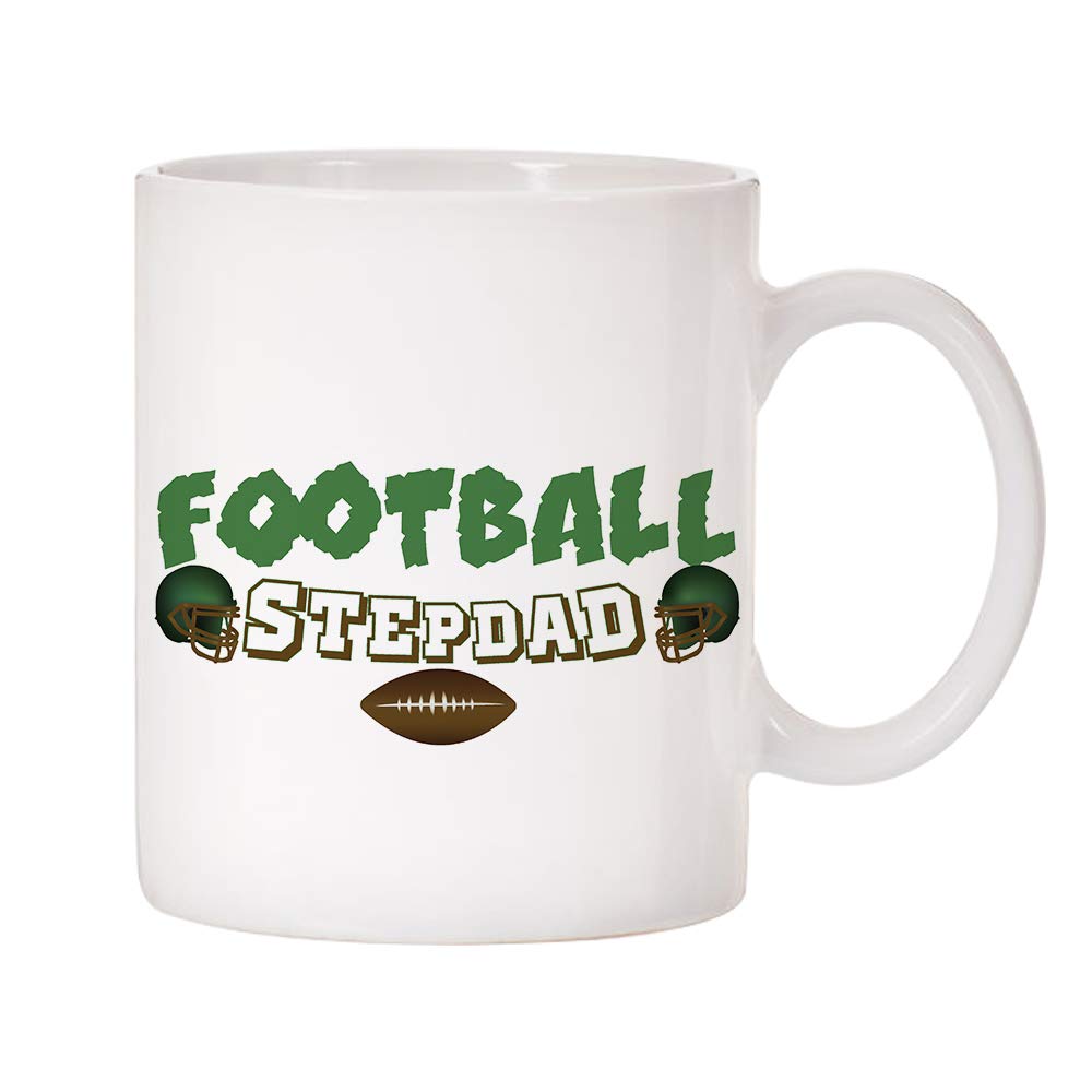 Sports Family 11oz Ceramic Coffee Mugs - Football Themed Gift for Dad & Stepdad - Perfect for Father's Day, Birthday & Office Use
