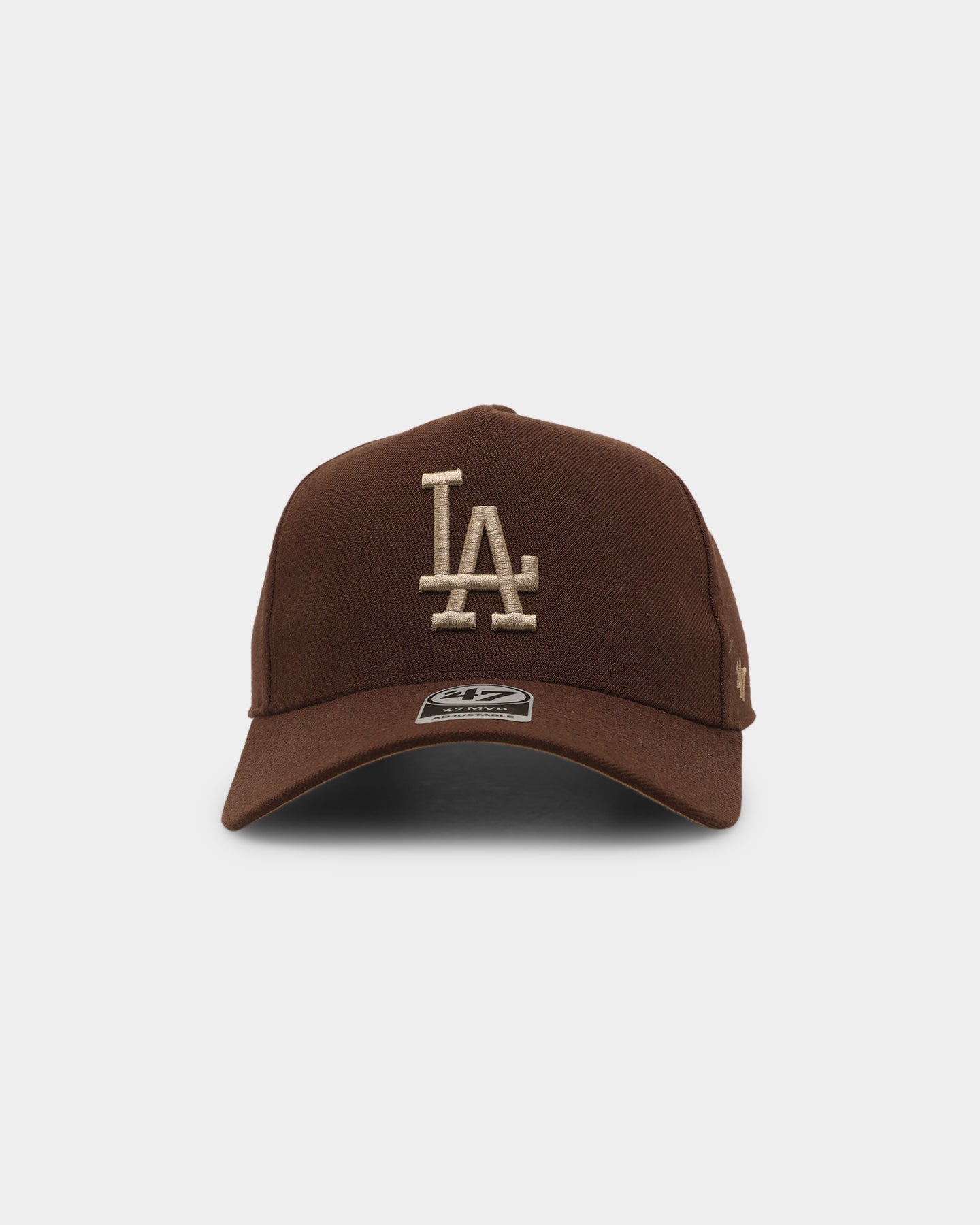 47 Brand Los Angeles Dodgers Replica 47 MVP DT Snapback Adjustable Baseball Cap - Brown/Khaki for Men & Women - Perfect for Sports Fans, Casual Wear & Game Day Outfits