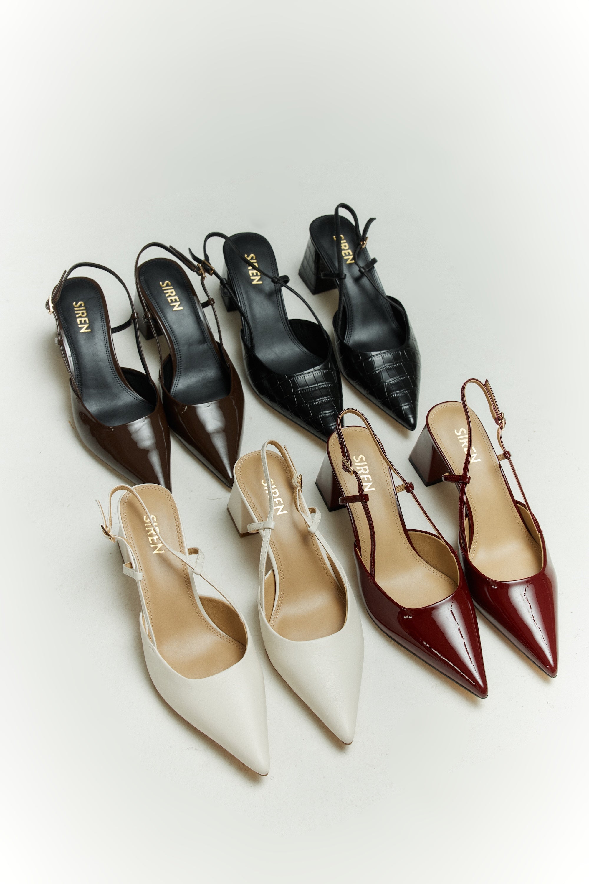 Yasmine Slingback Heels for Women - Chocolate Brown Patent Leather Dress Shoes - Comfortable High Heels for Party, Wedding & Office Wear