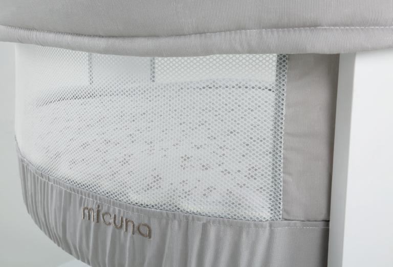 Micuna Smart Luce LED Bassinet - Adjustable Baby Crib with Night Light & Soothing Sounds for Newborns | Perfect for Nursery, Bedroom & Travel | Modern Infant Sleep Solution