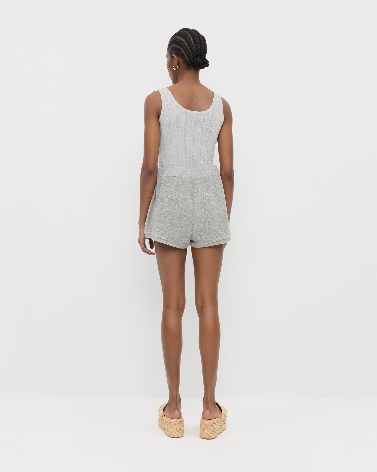 Sage Grey Shorts for Women - Comfortable Casual Lounge & Sleepwear - Perfect for Yoga, Travel & Relaxation at Home