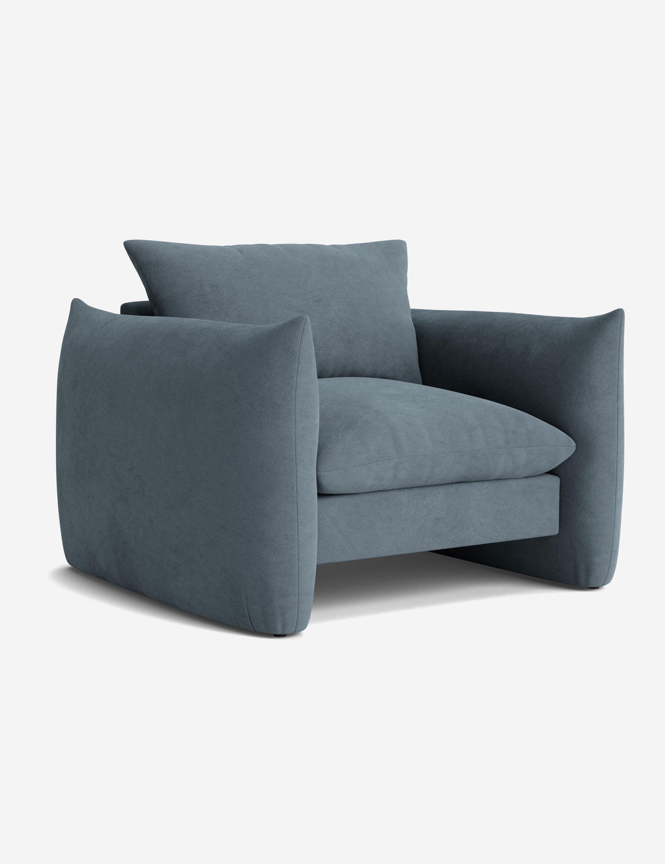 Stylish Banks Accent Chair - Modern Upholstered Lounge Chair for Living Room, Bedroom & Office - Comfortable Reading Chair with Sturdy Wooden Legs
