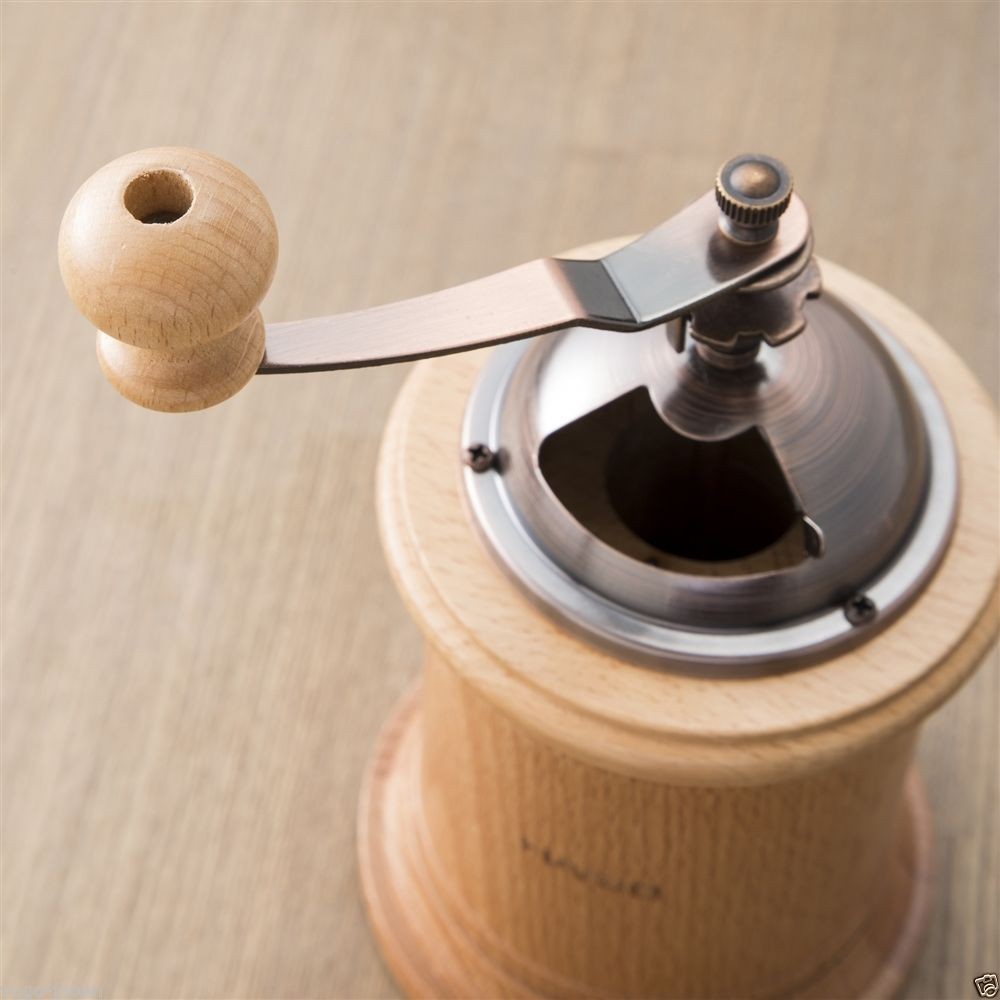 Premium Hario Wooden Coffee Grinder - Manual Burr Mill for Fresh Ground Coffee Beans - Perfect for Home, Office & Travel Brewing