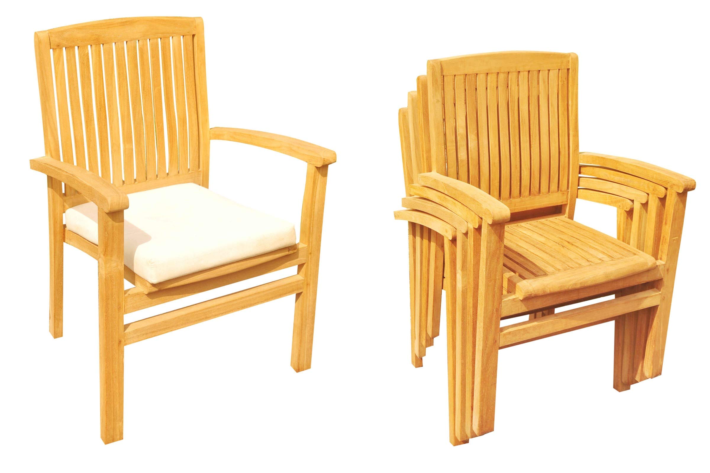 Premium 4-Seater 5-Piece Teak Wood Dining Set - 86