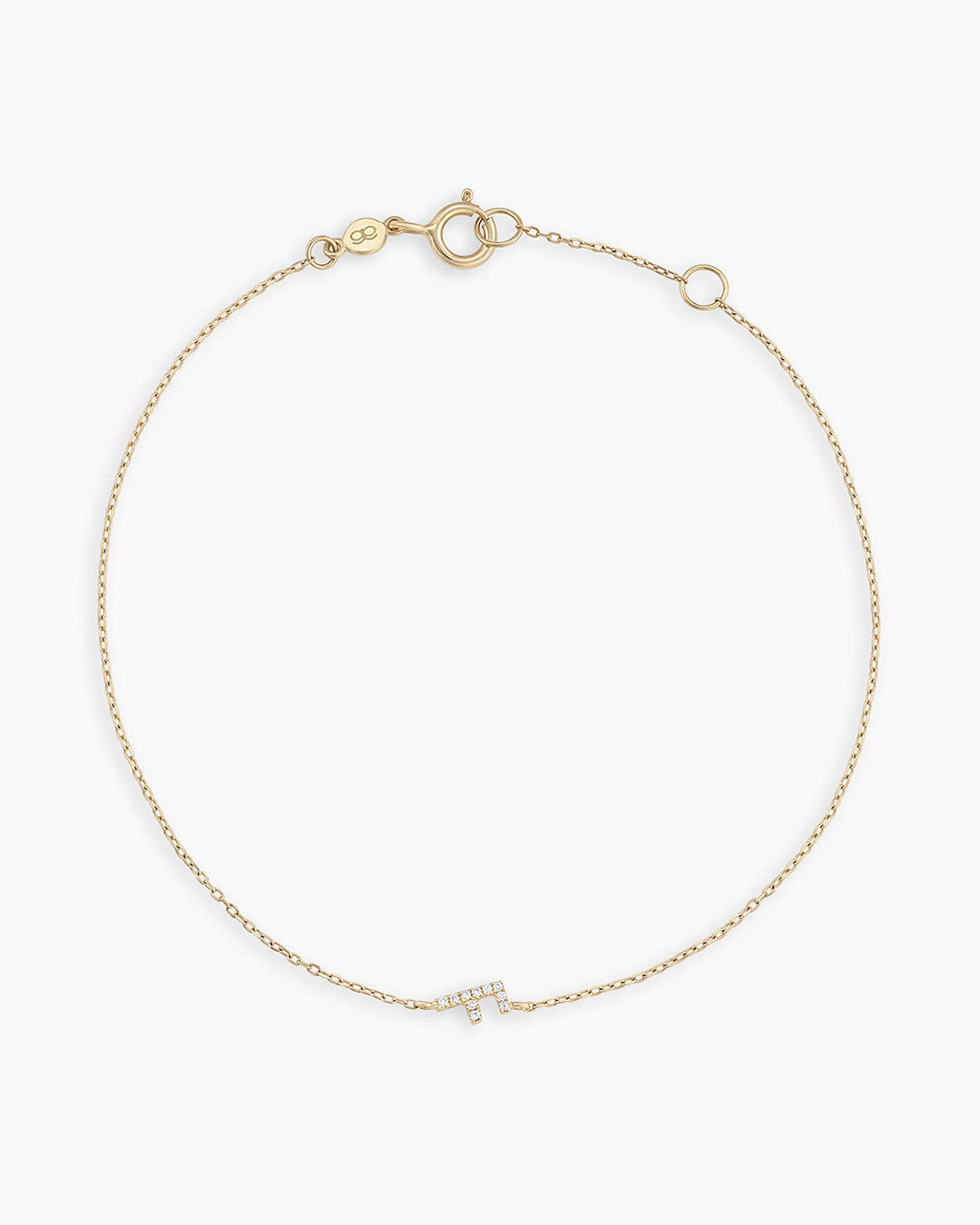 Diamond Pavé Alphabet Bracelet - Personalized Initial Letter Bracelet for Women, Sterling Silver or Gold Plated, Elegant Gift for Birthday, Anniversary, Valentine's Day | Perfect for Everyday Wear & Special Occasions