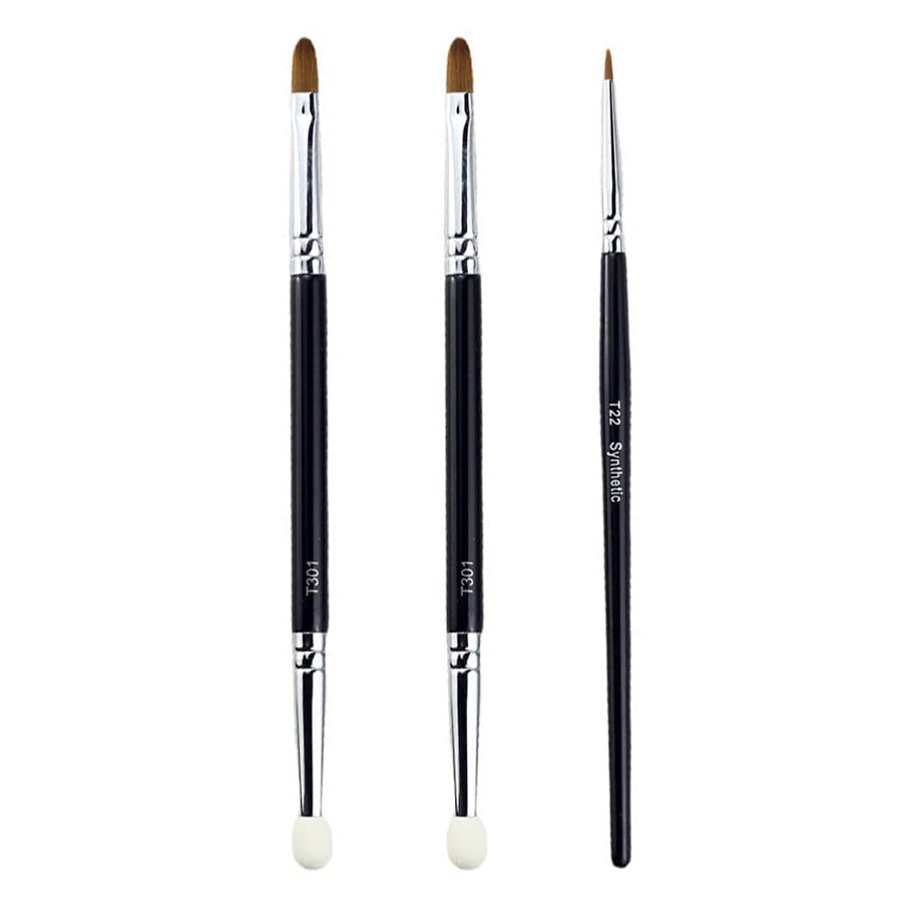Flat Eyeliner & Eyebrow Brush Set - Concealer & Blending Tool for Flawless Makeup