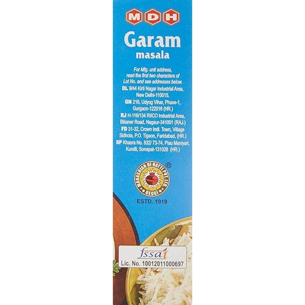 MDH Garam Masala - Authentic Indian Spice Blend (3.5 oz) | Perfect for Curries, Biryani & Meat Marinades | Premium Quality Spices for Home Cooking
